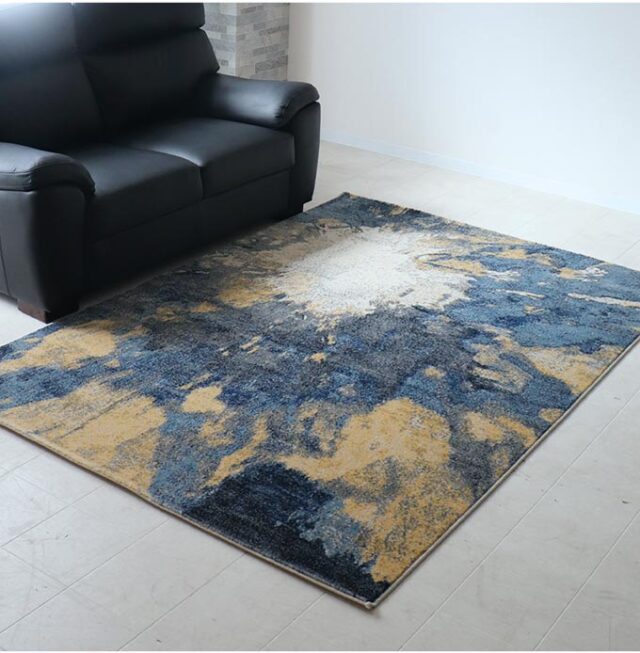 ラグマット,230×160cm,モダン,ブルーアース
