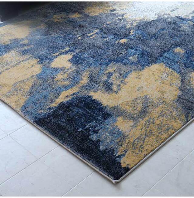 ラグマット,230×160cm,モダン,ブルーアース