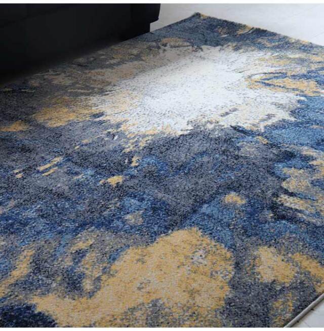 ラグマット,230×160cm,モダン,ブルーアース