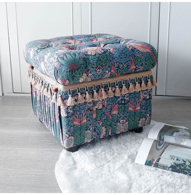 ジェニファーテイラー,収納付スツール,イチゴ泥棒