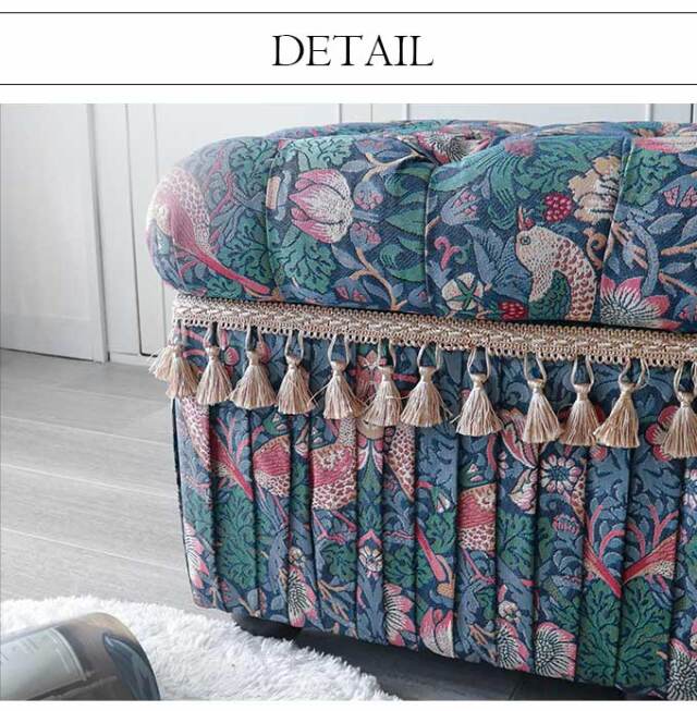 ジェニファーテイラー,収納付スツール,イチゴ泥棒