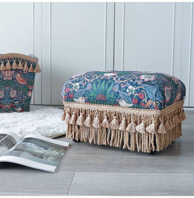 ジェニファーテイラー,スツール,オットマン,イチゴ泥棒