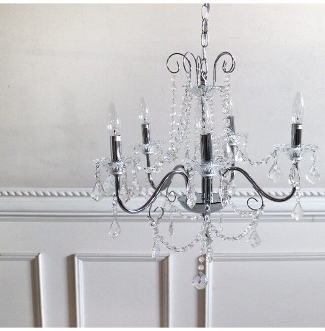 クリスタルガラス シャンデリア MELISA メリッサ 5灯｜おしゃれ