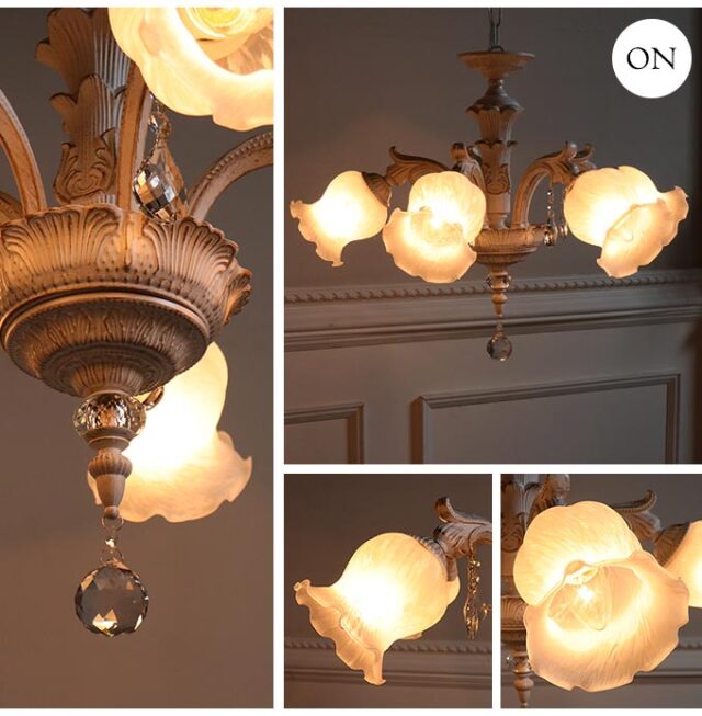 全2色】クラシカルシャンデリア グレースII 5灯｜おしゃれインテリア  