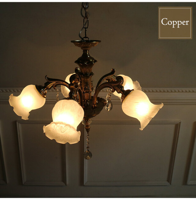 全2色】クラシカルシャンデリア グレースII 5灯｜おしゃれインテリア  