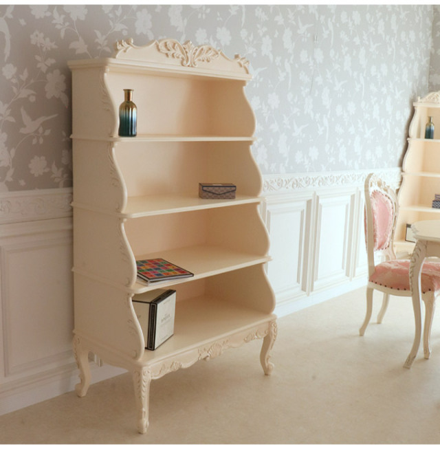 オープン棚,壁面収納,おしゃれ,白家具,姫系,ロココ調