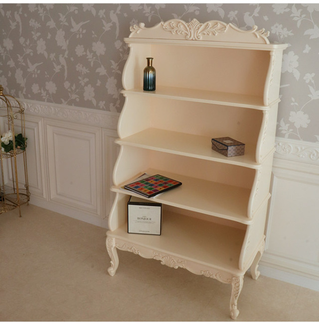 オープン棚,壁面収納,おしゃれ,白家具,姫系,ロココ調