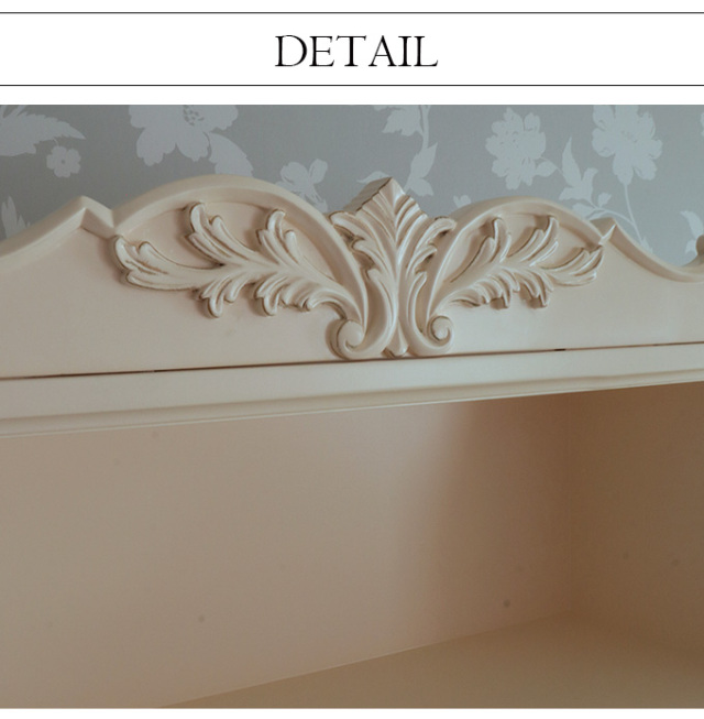 オープン棚,壁面収納,おしゃれ,白家具,姫系,ロココ調