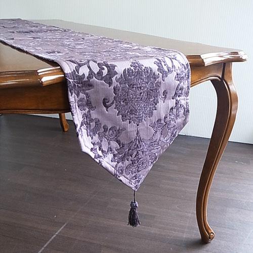 ジャガード製・テーブルランナー(パープル)｜姫系インテリア 雑貨