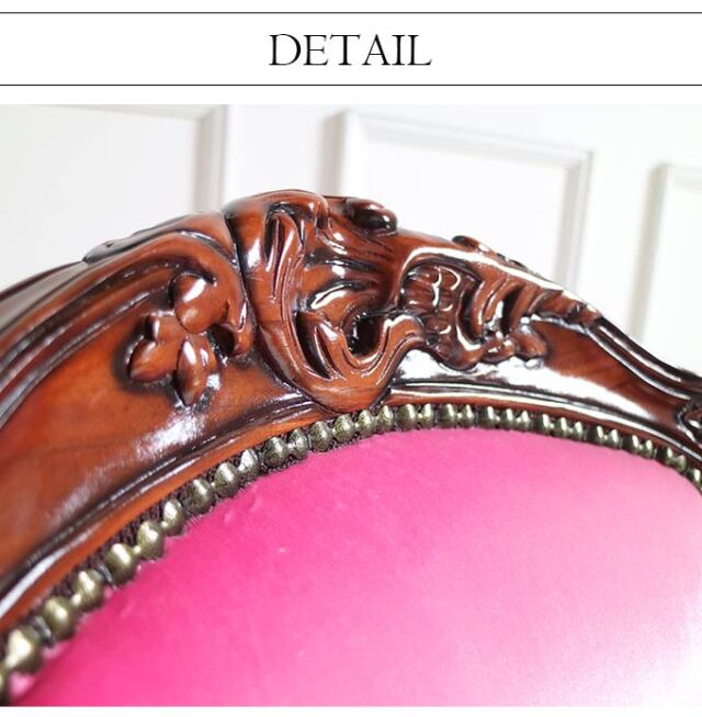 輸入家具 1人掛けソファ 木製 ベネシア ベロアピンク 1Pソファ アーム