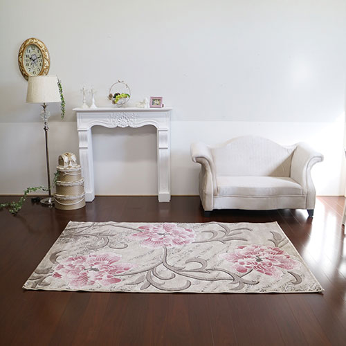 高級ラグマット(ピンククラシック) 230×160cm｜おしゃれインテリア