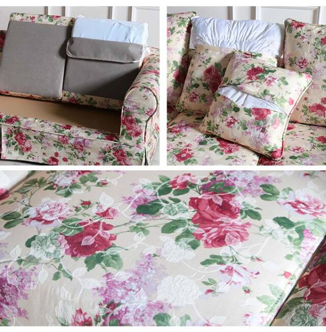 ソファ,3人掛け,ローズ,クラシック,布製