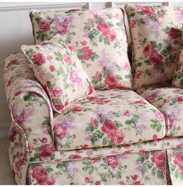 ソファ,2人掛け,ローズ,クラシック,布製