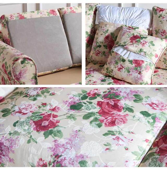 ソファ,2人掛け,ローズ,クラシック,布製