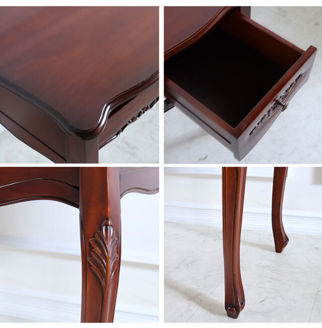 デスク,幅90cm,ブラウン,ヨーロピアンクラシック