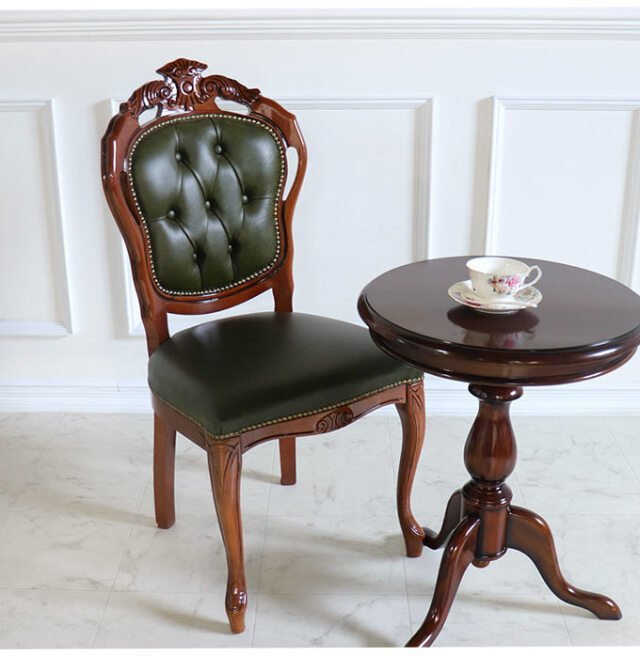 ダイニングチェア,イタリア製,本革,レザー,グリーン