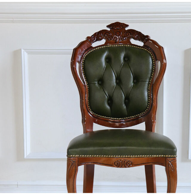 ダイニングチェア,イタリア製,本革,レザー,グリーン