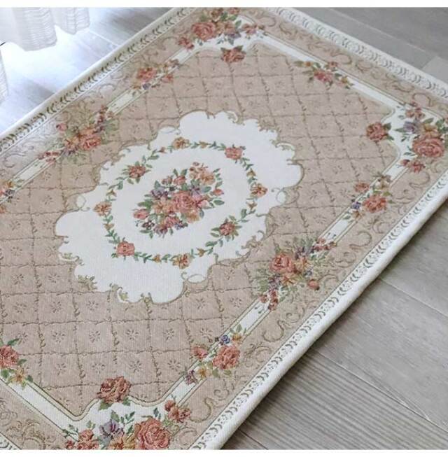 ラグ,ラグマット,80×50cm,ローズ,ベージュ