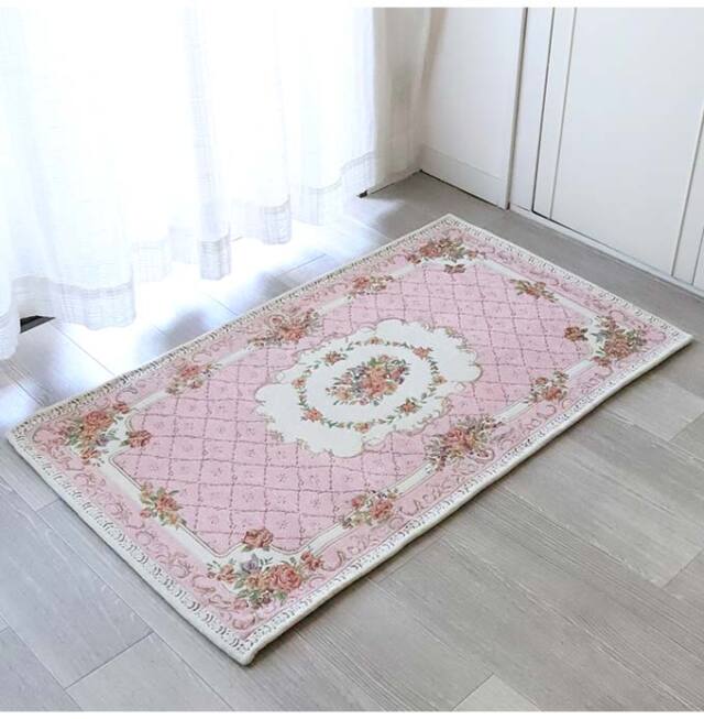 ラグ,ラグマット,120×70cm,ローズ,ピンク