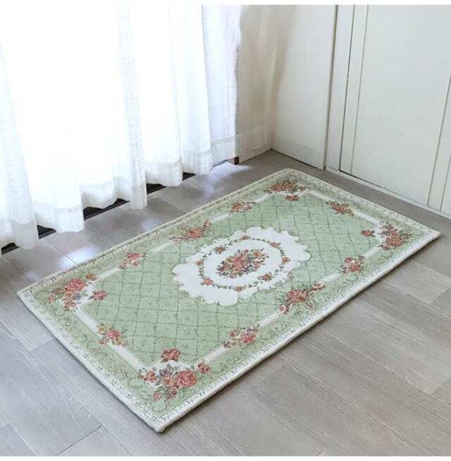 ラグ,ラグマット,120×70cm,ローズ,グリーン
