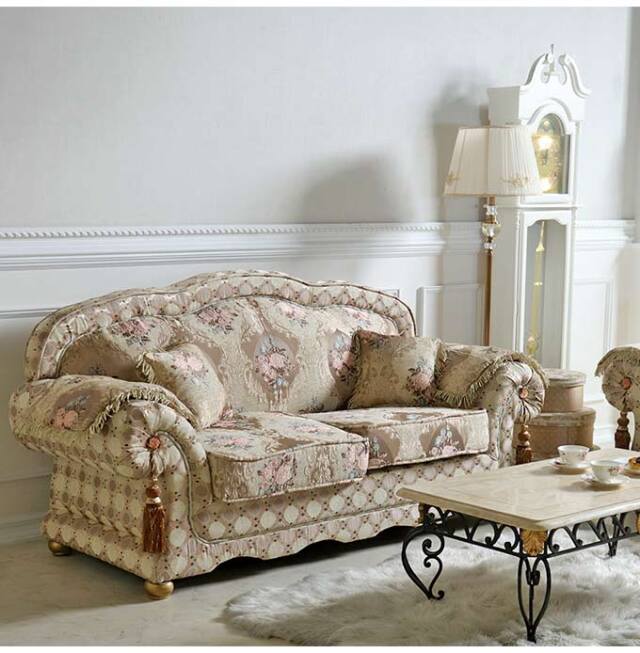 輸入家具 クィーンロココ クラシックソファ 3P 三人掛け グラース  