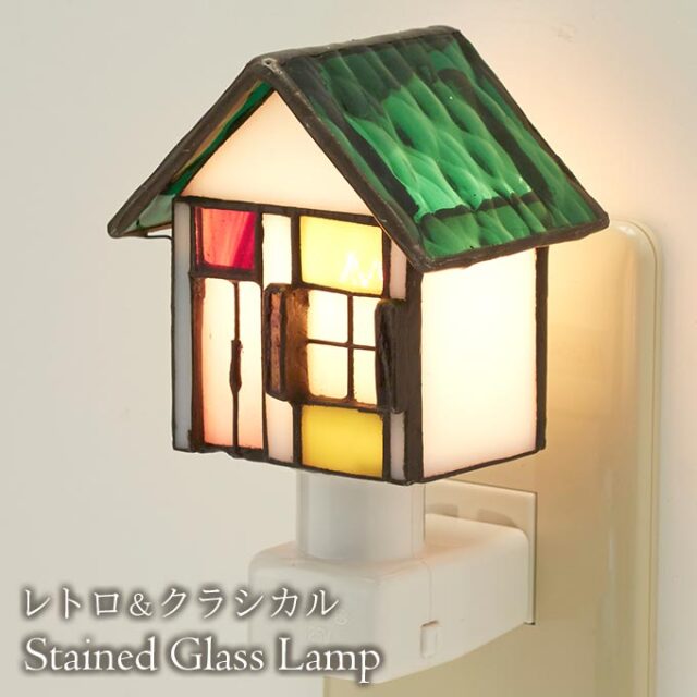 フットランプ,ステンドガラス,LED,カーサ,グリーン