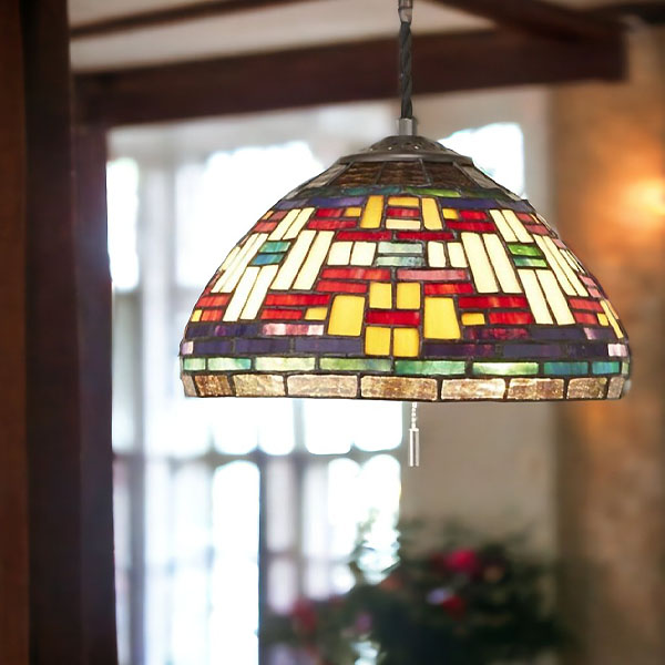 ステンドガラス ライト とんぼ絵柄のステンドグラスが映えるスタンドライト DC5713 – 古福庵