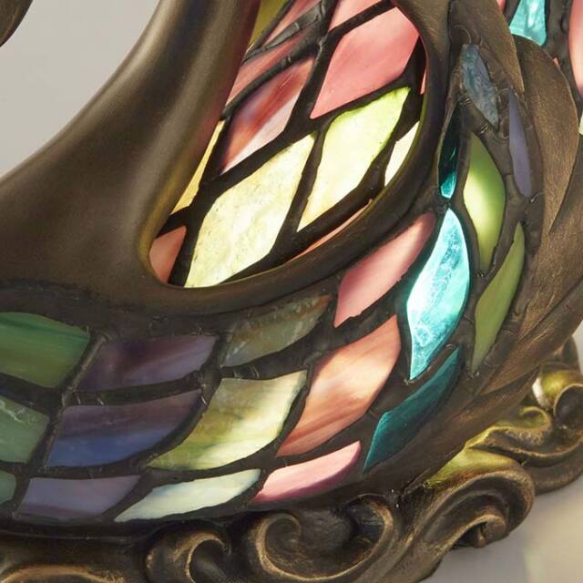 ステンドランプ,インテリア照明,置物,スワン,白鳥