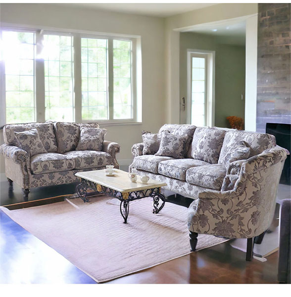 輸入家具 ハイバック パーソナルソファ 一人掛け シルバーグレー  