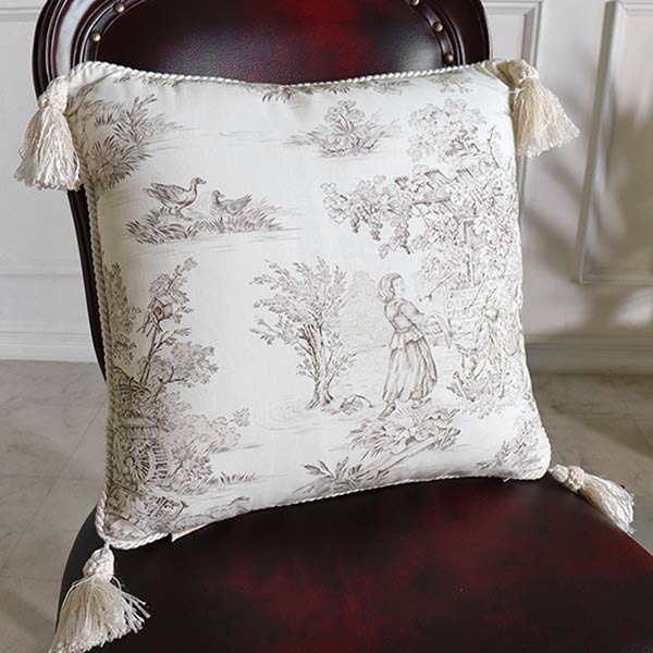 ジェニファーテイラー,クッション,大柄,トワルドジュイ