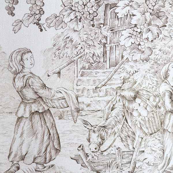 ジェニファーテイラー,クッション,大柄,トワルドジュイ