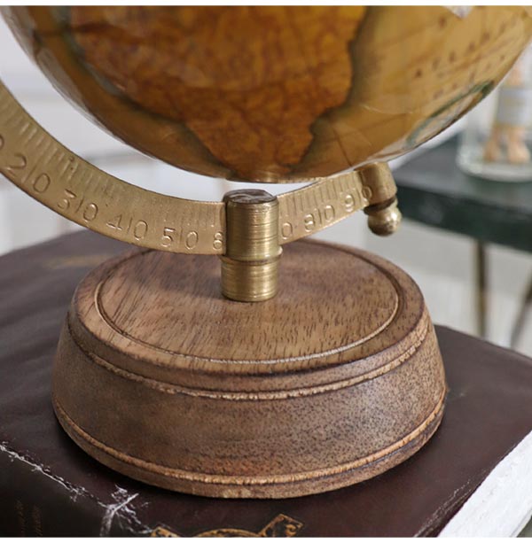 地球儀,アンティーク風,レトロ,球径12cm,高さ19cm