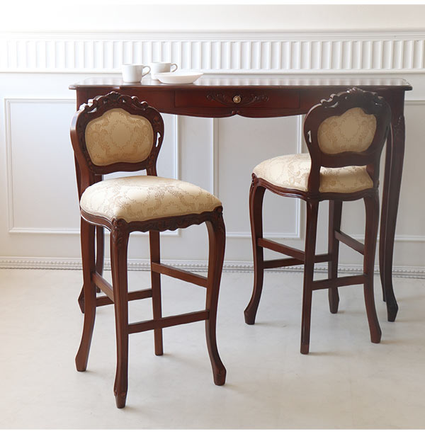 カウンターチェア,ハイチェア,アンティーク,ブラウン,ヨーロピアン