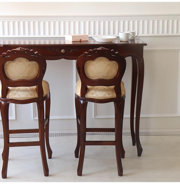 カウンターチェア,ハイチェア,アンティーク,ブラウン,ヨーロピアン