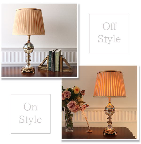 テーブルランプ,照明,アンティーク風,ロココ,オレンジ