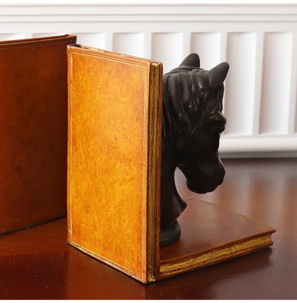 ブックエンド,アンティーク風,イギリス製,ブック型,馬