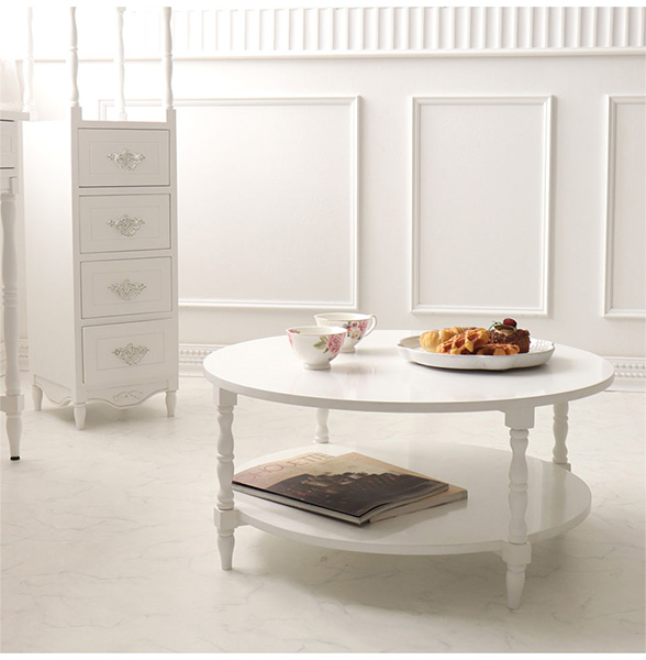 センターテーブル 姫系 おしゃれ 輸入家具 丸 ロココ調 リビング  