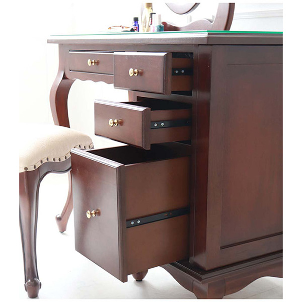 ドレッサー ドレッサーチェスト ジュエリーチェスト コンセント アンティーク ジュエリーボックス付き 輸入家具 スツール付き