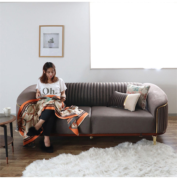 モダンで、おしゃれなソファベッドになるデザイナーズソファ3P(ブラウン)