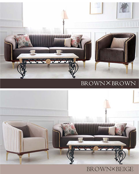 輸入家具らしい、おしゃれなクラシックデザインのソファベッドになる3人掛けソファ(ブラウン)