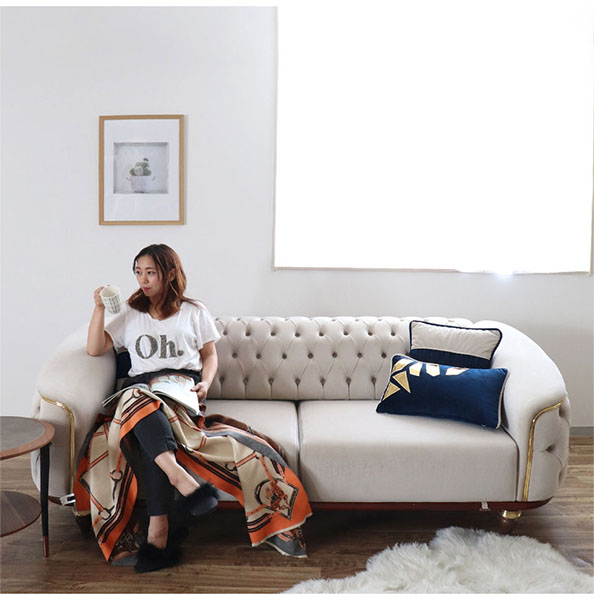 モダンで、おしゃれなソファベッドになるデザイナーズソファ3P(ベージュ)