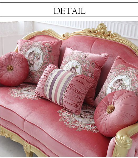 ピンクゴールド 2シーターソファ 2人掛け ソファー 猫脚 輸入家具 高級  