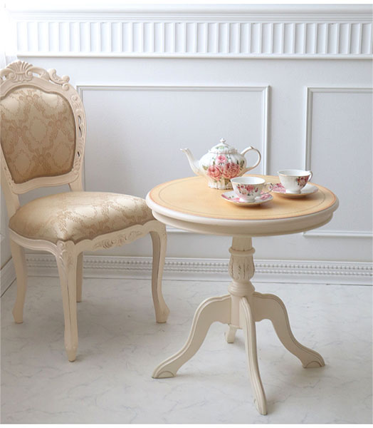 アンティーク風 猫脚姫系テーブル＆スツール セット ドレッサー デスク  