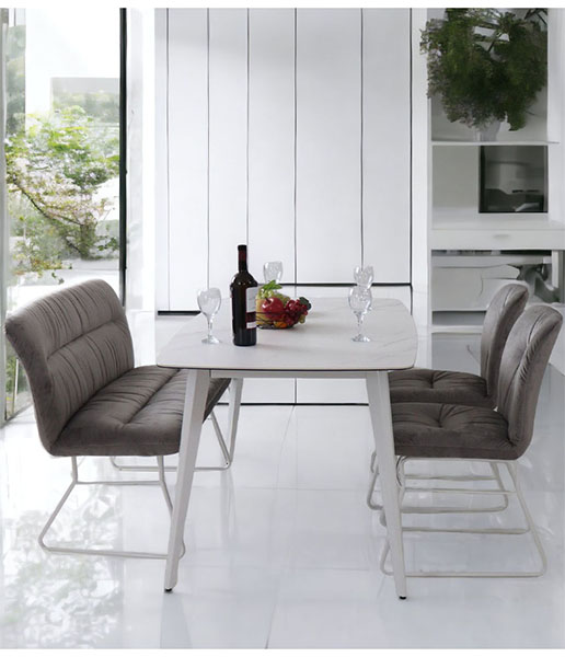 ダイニングチェア 2点セット 海外インテリア おしゃれ グレー モダン  