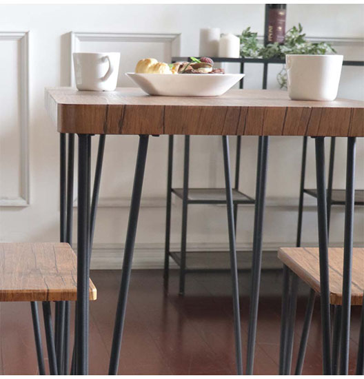 一人暮らしに最適なコンパクトでおしゃれなダイニングテーブルセット 3点セット ダイニングセットダークブラウン-2