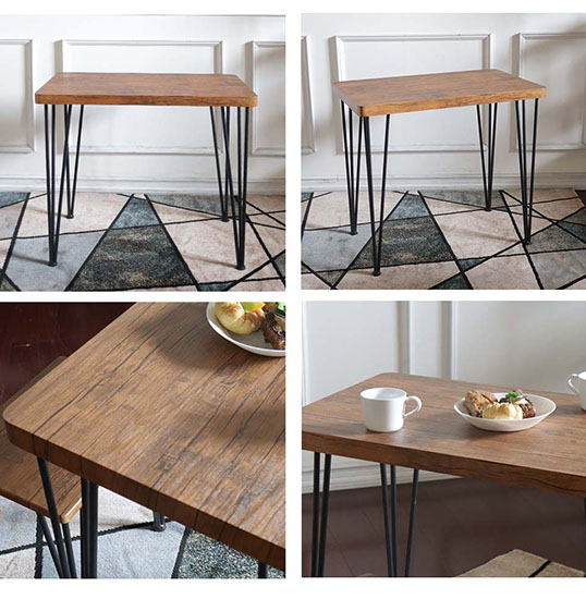 一人暮らしに最適なコンパクトでおしゃれなダイニングテーブルセット 3点セット ダイニングセットダークブラウン-6