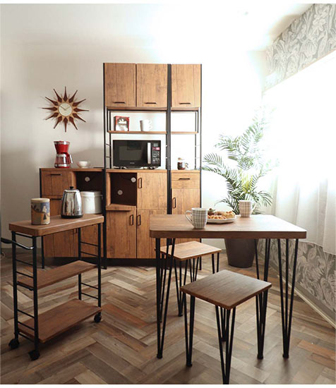 一人暮らしに最適なコンパクトでおしゃれなダイニングテーブルセット 3点セット ダイニングセットダークブラウン-9