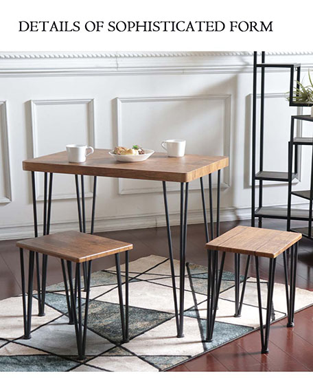 一人暮らしに最適なコンパクトでおしゃれなダイニングテーブルセット 3点セット ダイニングセットダークブラウン-12