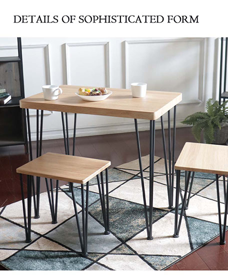 一人暮らしに最適なコンパクトなダイニングテーブルセット 3点セット ダイニングセット おしゃれ 北欧 ライトブラウン-12