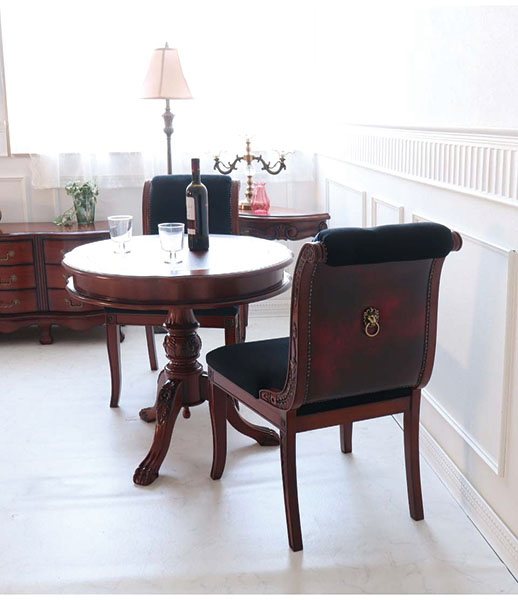 アンティーク風 ダイニングテーブルセット 2人用 猫脚 高級 ダイニング  